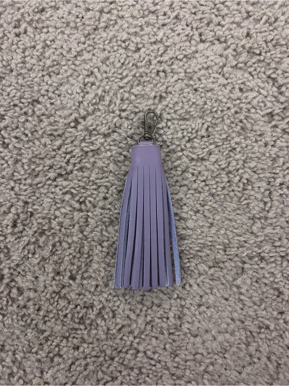 DIY Lavender Tassel Keychain Charm